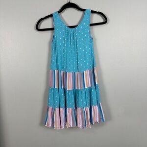 Matilda Jane Girls 8 Out Of The Way Sleeveless Dress Blue School